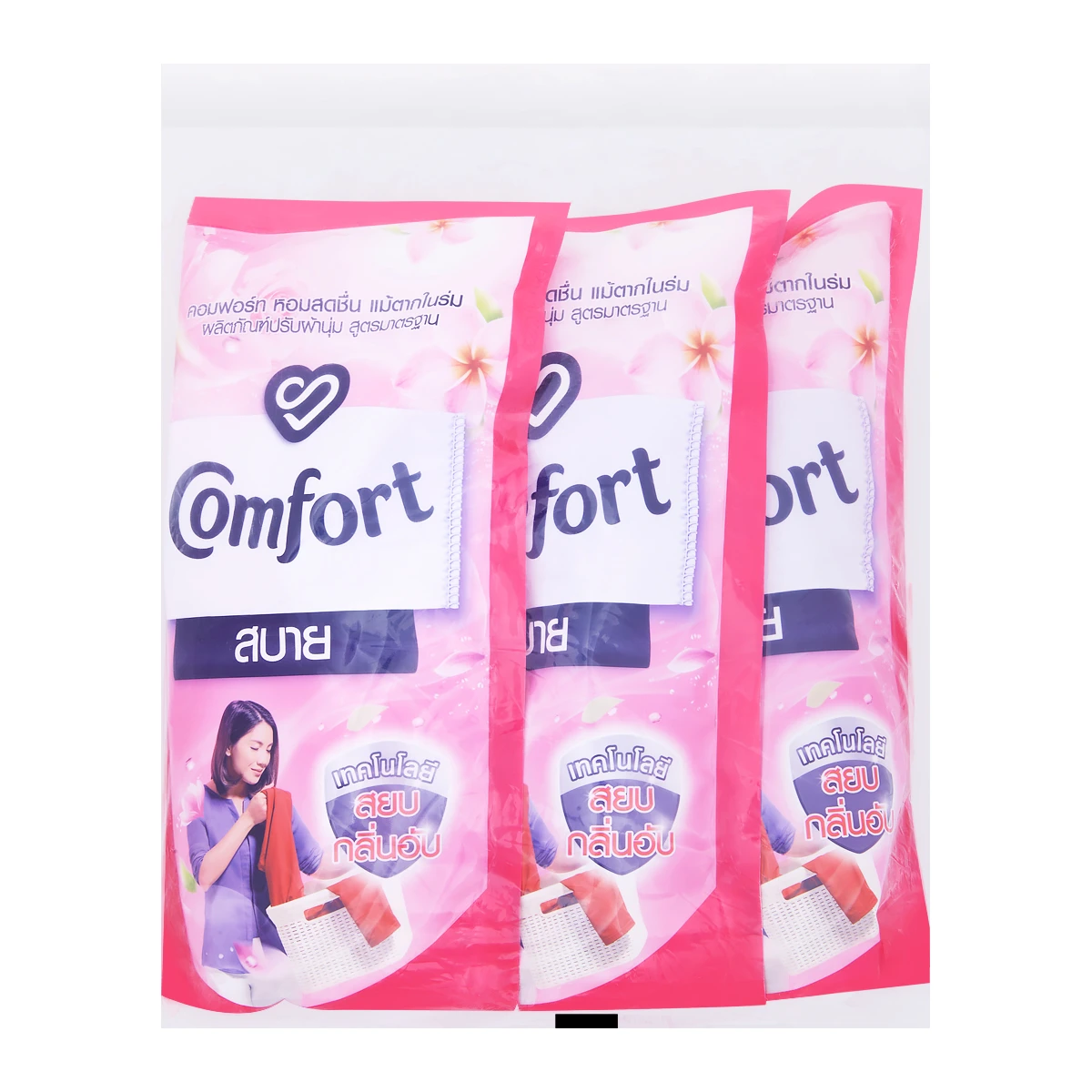 COMFORT น้ำยาปรับผ้านุ่ม คอมฟอร์ทสูตรมาตรฐาน(แบบเติม) ขนาด 500 มล. สีชมพู