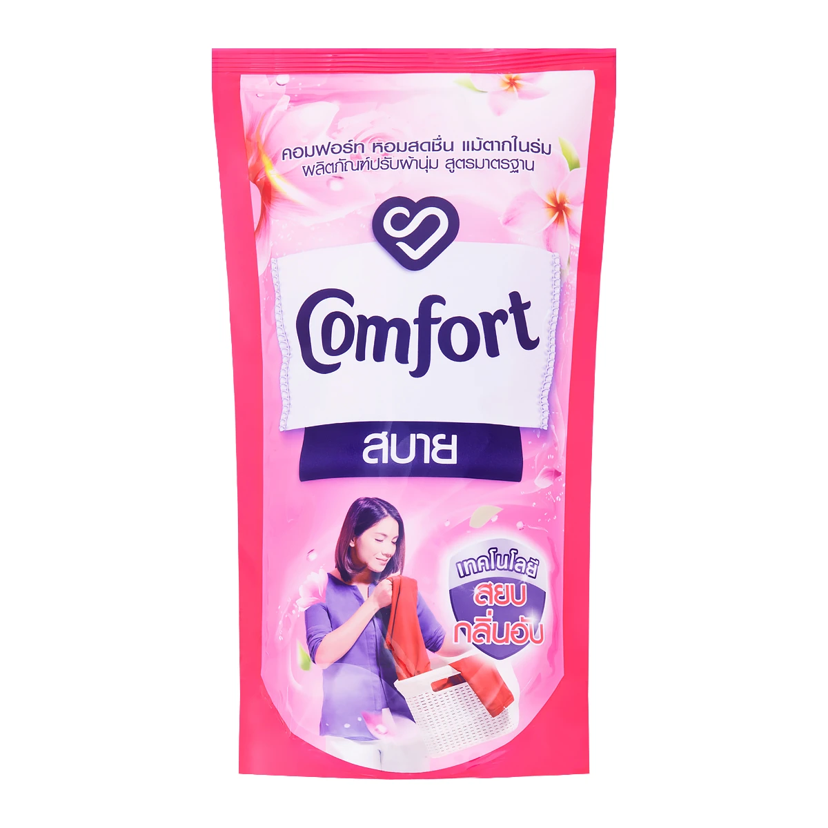 COMFORT น้ำยาปรับผ้านุ่ม คอมฟอร์ทสูตรมาตรฐาน(แบบเติม) ขนาด 500 มล. สีชมพู