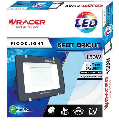 จัดส่งฟรี Racer โคมไฟสปอร์ตไลท์ แอลอีดี 150W 6500K IP65 SPOT BRIGHT