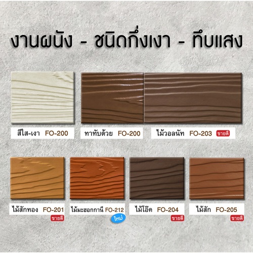 Woodtect วูดเทค ไม้ฝาทึบแสง FO-204 1 กล. สีไม้โอ๊ค