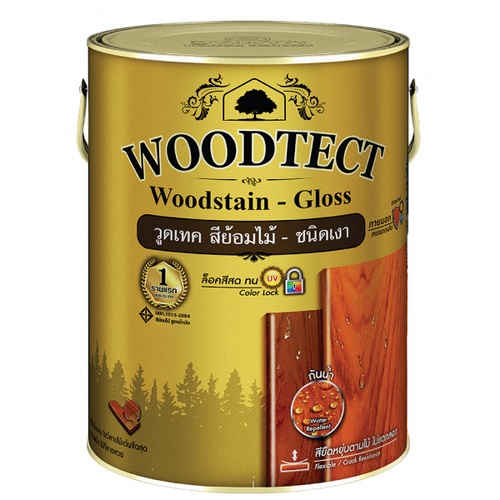 Woodtect วูดเทควูดเสตน WG-106 1 กป. สีสักล้านนาเงา
