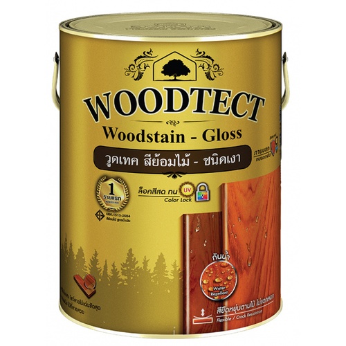 Woodtect วูดเทควูดเสตน WG-107 1 กป. สีไม้พะยูงเงา