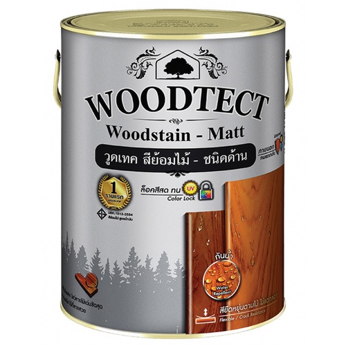 Woodtect วูดเทควูดเสตน WM-603 1 กล. สีวอลนัทด้าน