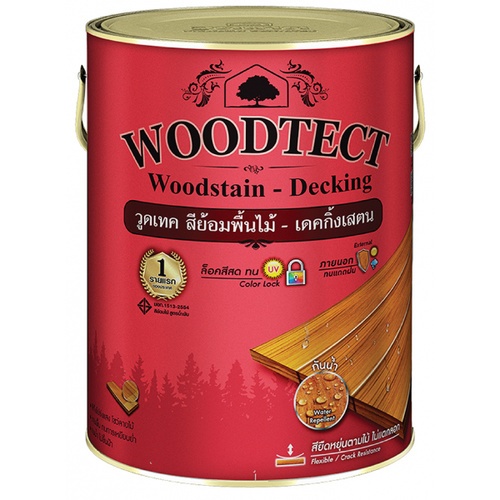 Woodtect วูดเทคเดคกิ้งเสตน WD-500  1 กล. สีใสเงา