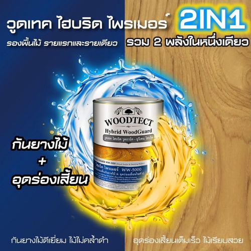 Woodtect วูดเทค ไฮบริด ควิ๊กคัลเลอร์ WW-5103 1 กล. สีวอลนัท