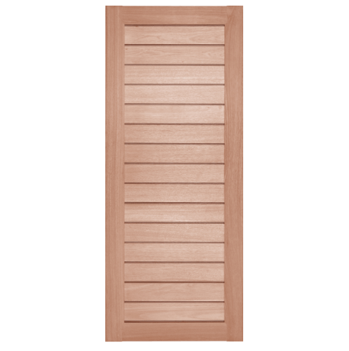 BEST ประตูไม้สยาแดงทึบ ขนาด 80x200ซม. GS-52 (ทำสี) 