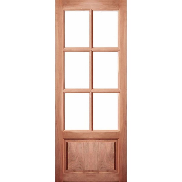 BEST ประตูไม้สยาแดง GS-31P4 กระจกใส 80x200 ซม.