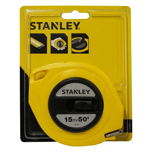 STANLEY เทปเหล็กวัดระยะ ขนาด 15 เมตร รุ่น 34-104