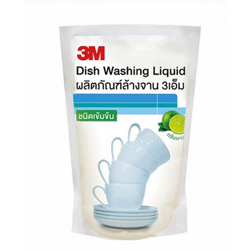 3M น้ำยาล้างจาน สูตรมะนาวเข้มข้น แบบถุง ขนาด 550 ml.