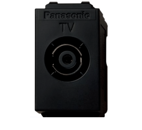 PANASONIC เต้ารับโทรทัศน์สีดำ รุ่น WEGN2501B สีดำ