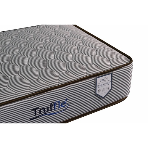 ที่นอนสปริง Truffle ผ้าริ้วเทาเดินลายคาด PVC รุ่น Classic Sleep 5x9 ฟุต