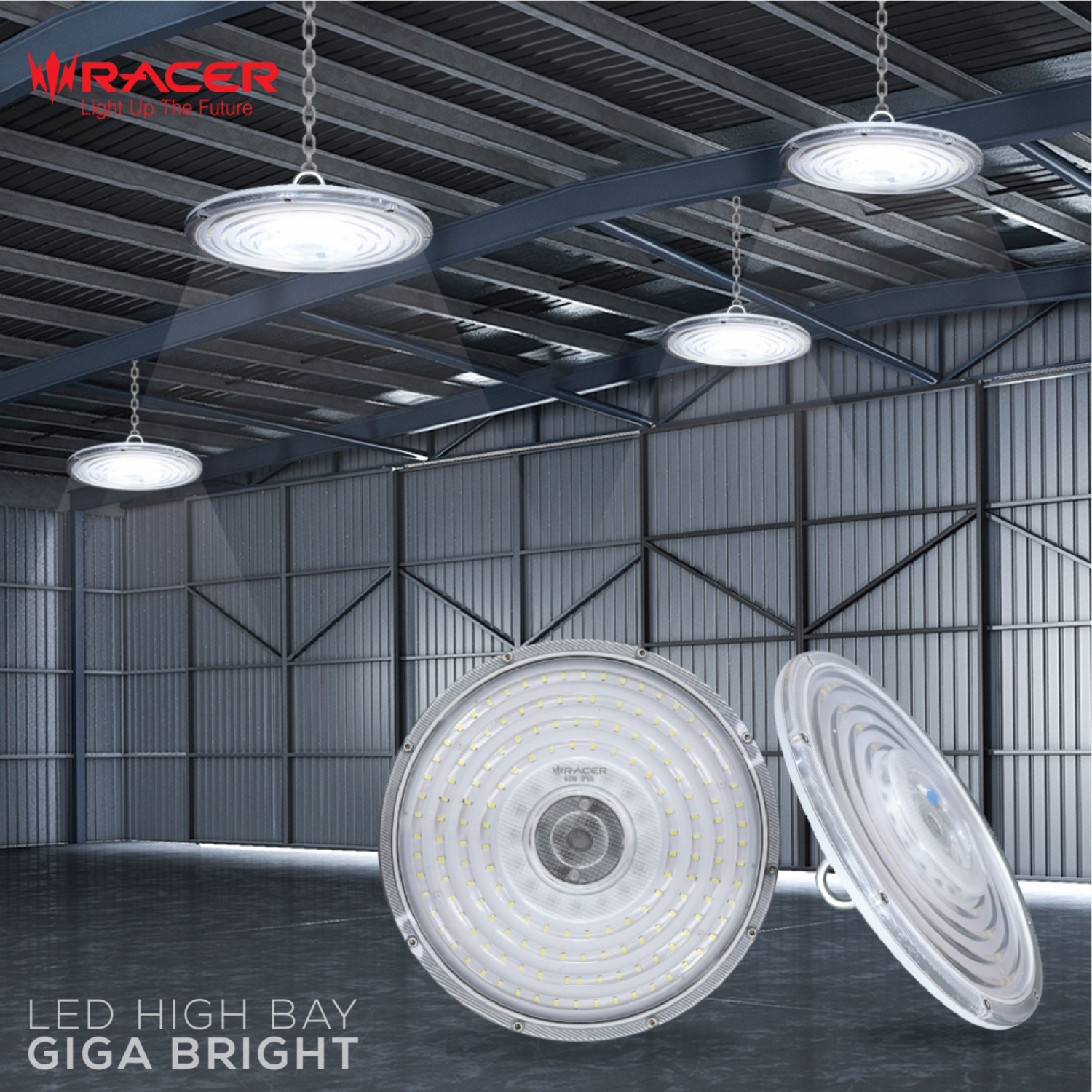 RACER โคมไฟแอลอีดีไฮเบย์ 60W รุ่น GIGA BRIGHT แสงเดย์ไลท์