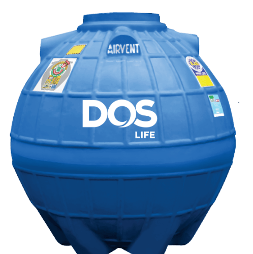 DOS ถังน้ำใต้ดิน 2000L รุ่น DUT EXTRA สีฟ้า