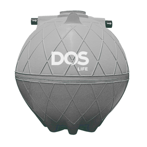 DOS ถังบำบัดน้ำเสีย 4000L รุ่น COMPACT สีเทา