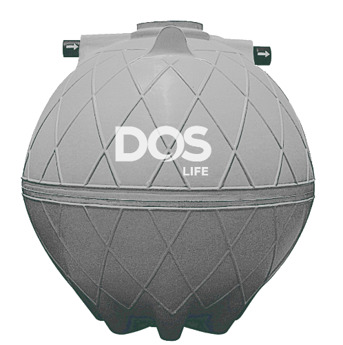 DOS ถังบำบัดน้ำเสีย 5000L รุ่น COMPACT สีเทา