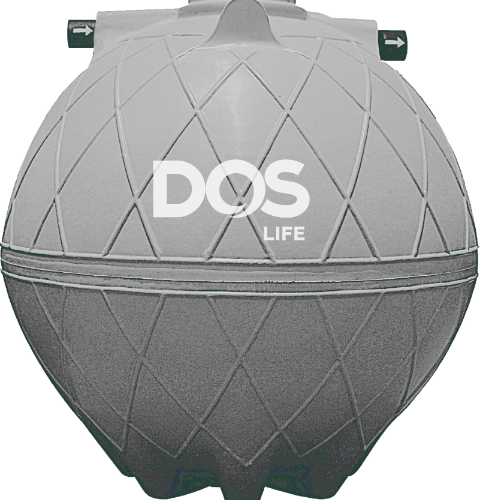 DOS ถังบำบัดน้ำเสีย 6000L  DOS COMPACT  สีเทาอ่อน