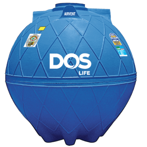 DOS ถังน้ำใต้ดิน 6000L รุ่น DUT GOLD สีฟ้า