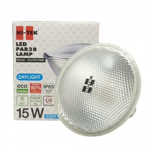 HI-TEK หลอดไฟพาร์ LED 38 ขั้วเกลียว 15W แบบกระจก รุ่น HLLPG1538D แสงเดย์ไลท์