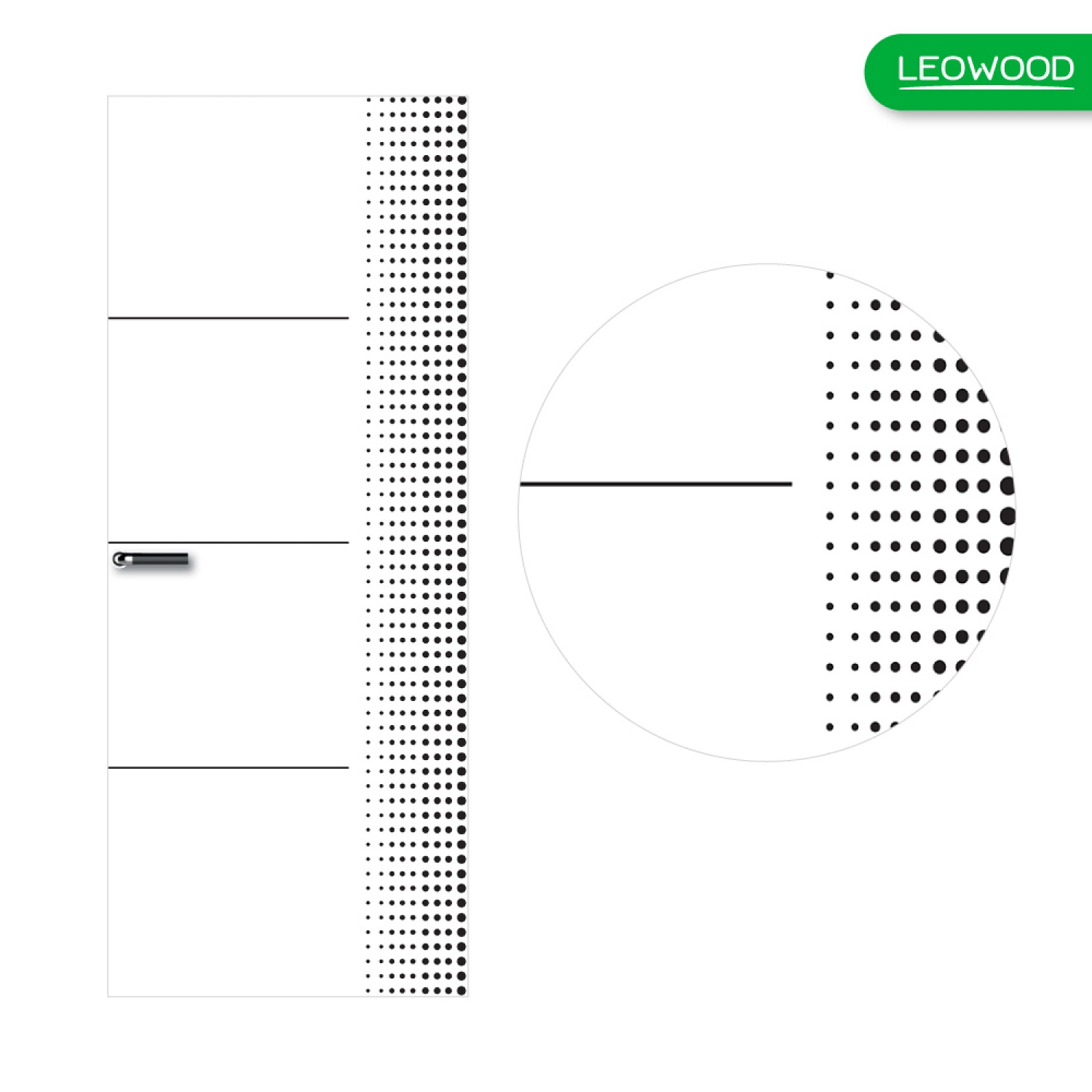 LEOWOOD ประตู iDoor Premium Dsign พิมพ์ลาย 01 สี Pearl white ขนาด 35x800x2000