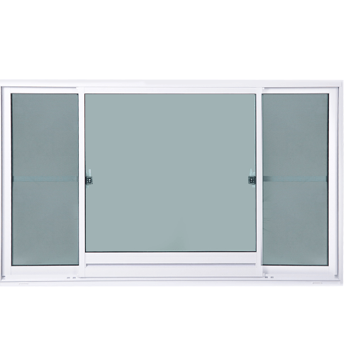 TRUSTAND (J-TRUST) หน้าต่างอะลูมิเนียมมีช่องระบายอากาศ บานเลื่อน SFS JW7-SFS1811-W5G+ 180x110ซม. สีขาว พร้อมมุ้ง