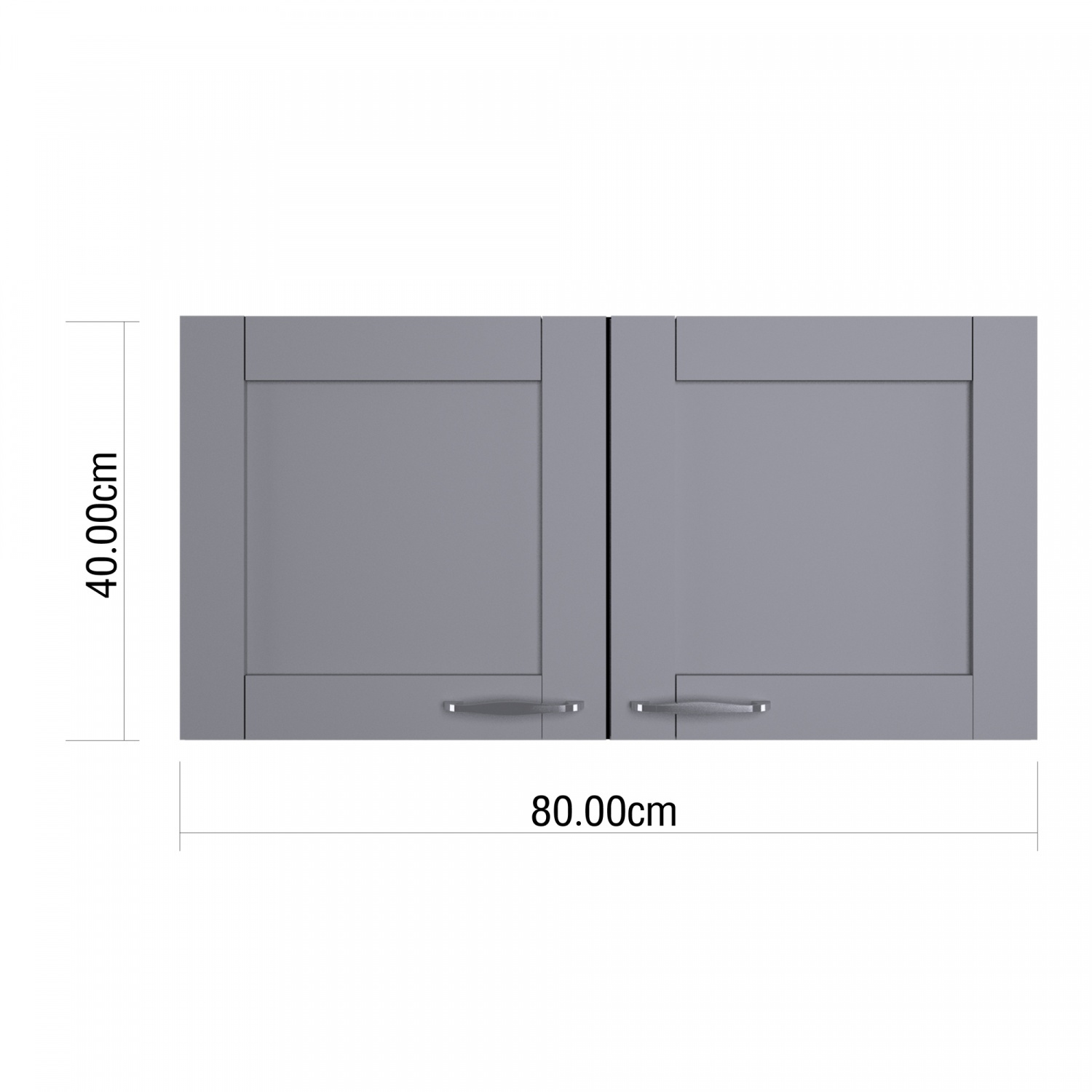 KITZCHO ตู้แขวนบานทึบ KEC-ZOR-W-FL-4080X-GY สีเทา