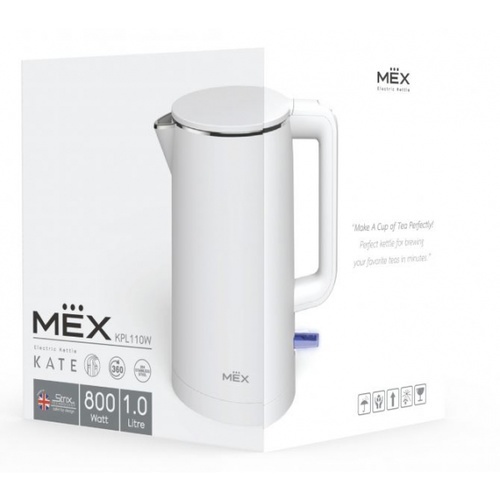 MEX กาต้มน้ำไฟฟ้าไร้สาย ขนาด 1 ลิตร KPL110W สีขาว