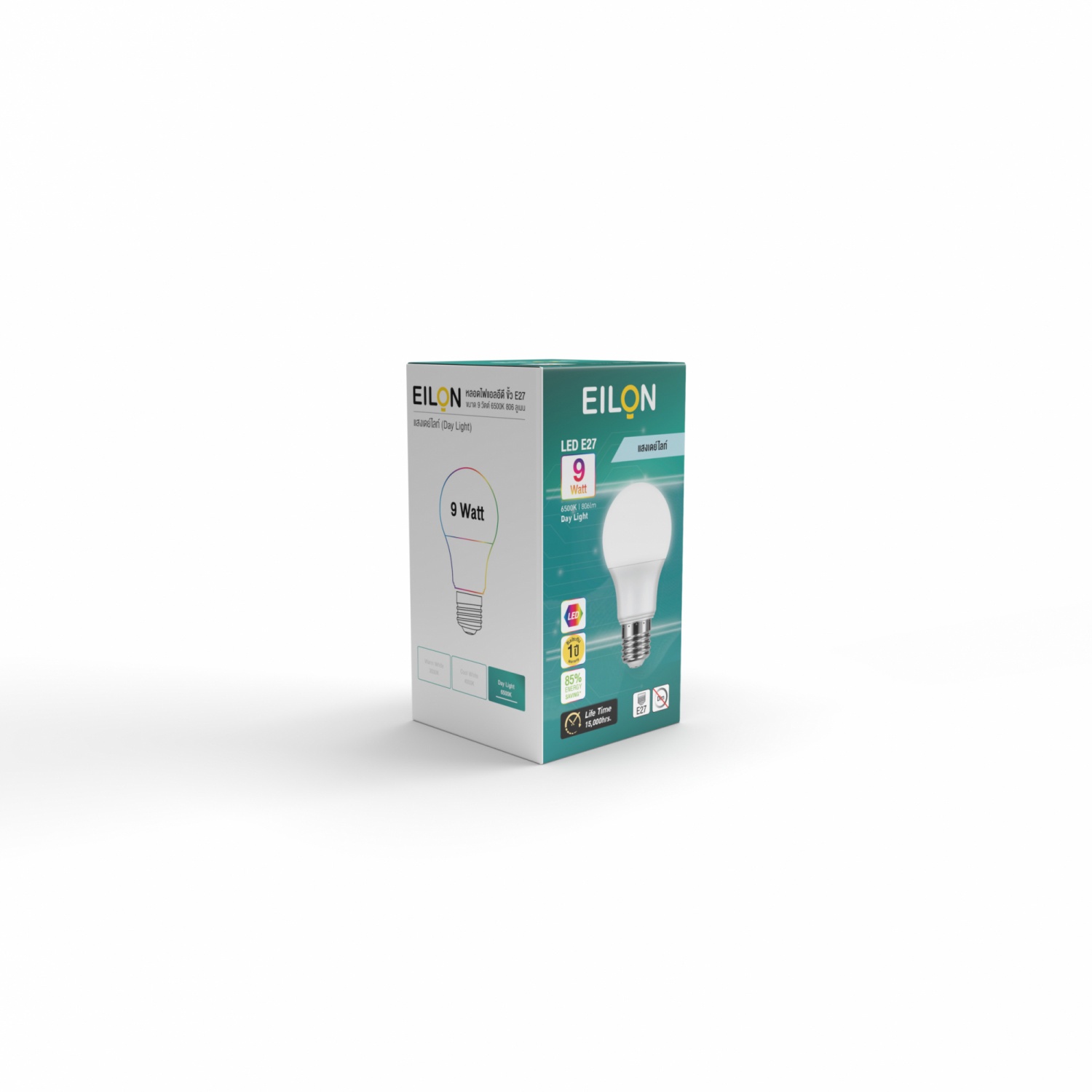 EILON หลอด LED Bulb 9W ขั้ว E27 รุ่น A60 แสงเดย์ไลท์