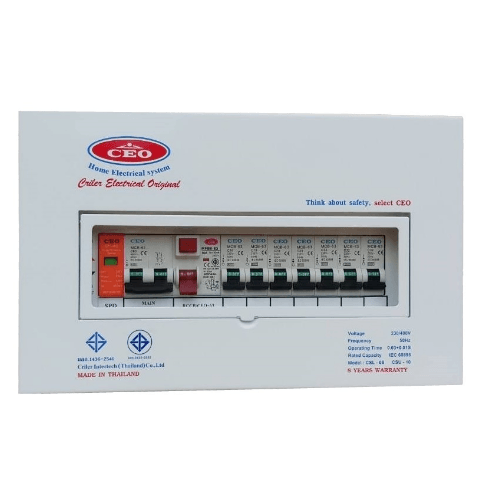CEO เครื่องตัดไฟฟ้า 7 ช่อง 63A รุ่นป้องกันฟ้าผ่า