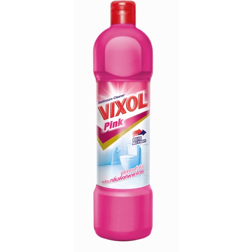 VIXOL วิกซอล น้ำยาล้างห้องน้ำและ ขจัดคราบทั่วไป ขนาด 900 มล. สีชมพู