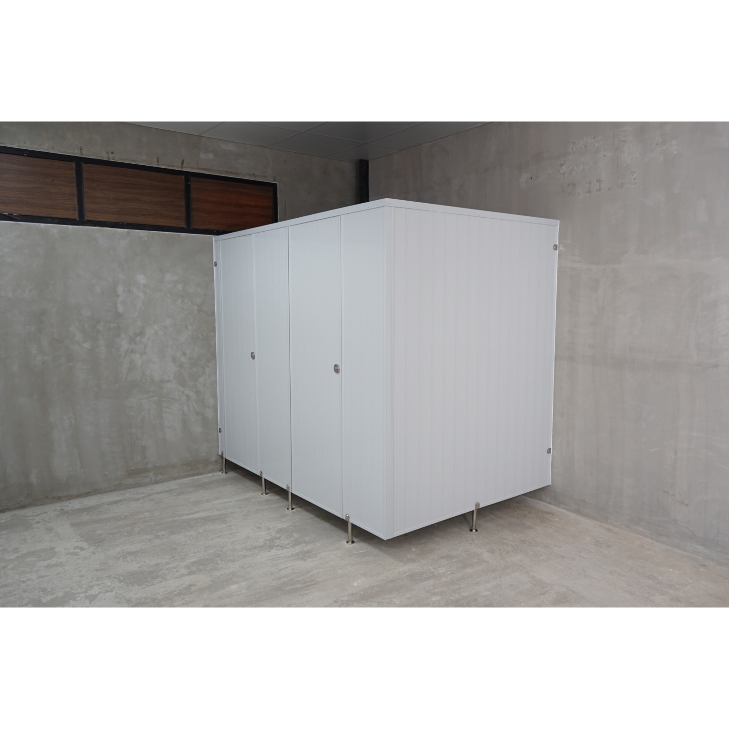 BATHIC ผนังห้องน้ำ PVC บานพาร์ติชั่น 150x190ซม. สีเทา