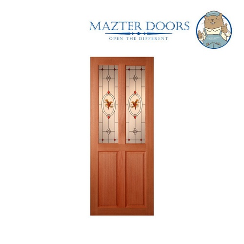 ประตูไม้สยาแดงSS-02/2(80x200)cm.