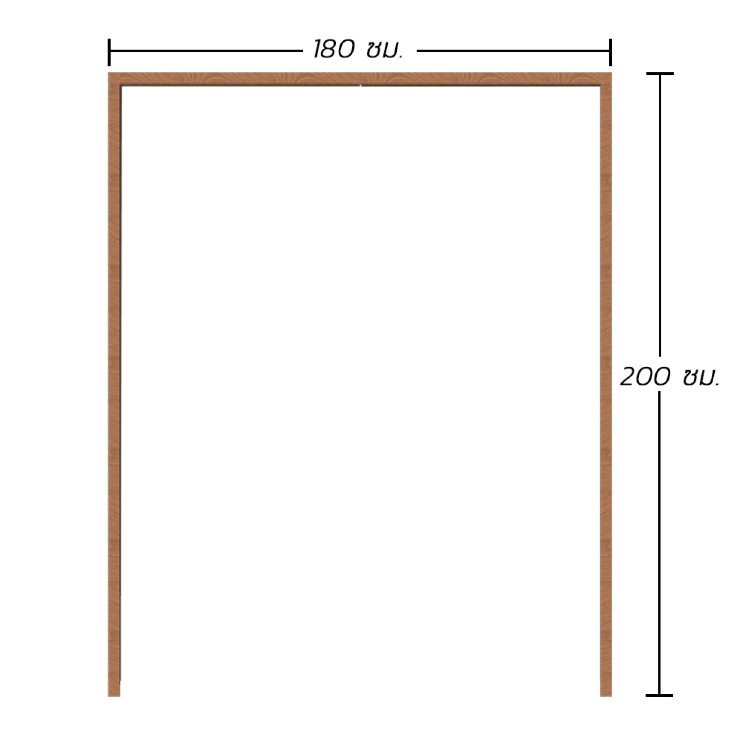 MAZTERDOOR วงกบไม้เนื้อแข็ง SET 1  ขนาด 180x220 ซม.