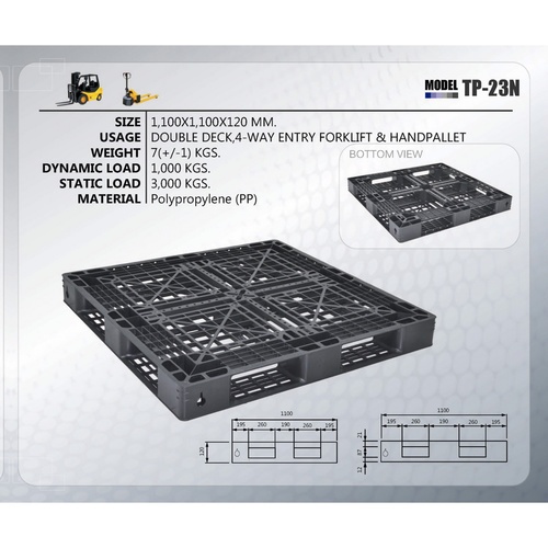 SUPERWARE พาเลทพลาสติก รุ่น TP-23N ขนาด 1100x1100x120MM.