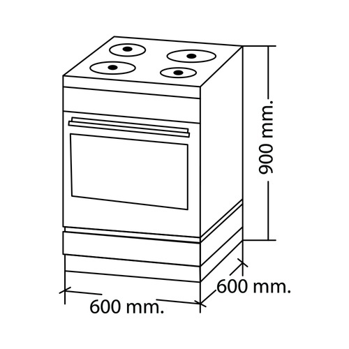 ARISTON เตาตั้งพื้น A6VMH60 (CERAMIC)