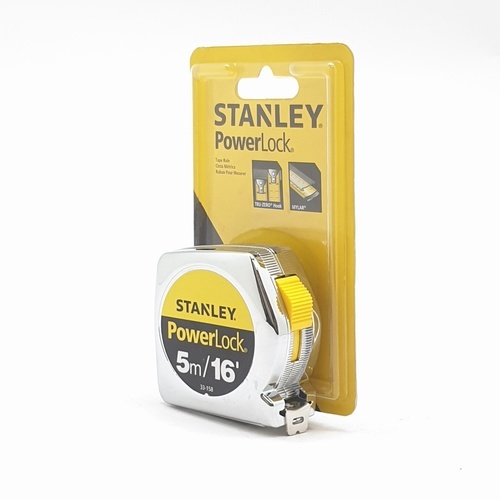 STANLEY ตลับเมตร 5 เมตร รุ่น POWERLOCK 5M 33-158