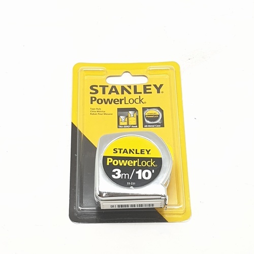 STANLEY ตลับเมตร 3 เมตร รุ่น POWERLOCK 3M 33-231