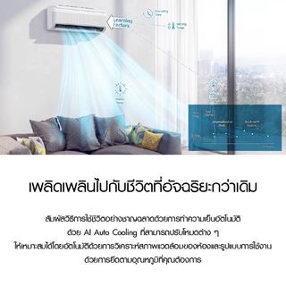 SAMSUNG เครื่องปรับอากาศ WindFree Premium Plus 12000BTU AR13AYAAAWKNST สีขาว