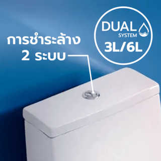 Verno สุขภัณฑ์ชิ้นเดียว แบบกดบน  รุ่น  ธอร์ VN-3312