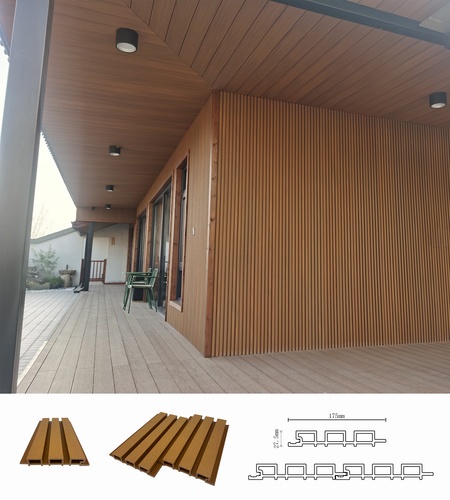 GREAT WOOD ไม้ผนัง WPCร่องใหญ่ รุ่น P27-175-1 ขนาด175X27.5X3000มม.Teak