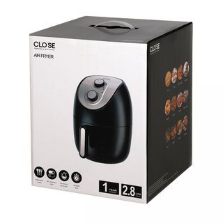 CLOSE หม้อทอดไร้น้ำมัน 1000 วัตต์ ความจุ 2.8 ลิตร รุ่น HB-8008 สีดำ