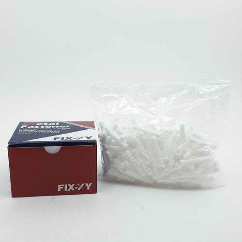 FIX-XY พุกพลาสติก เบอร์8 (150ชิ้น/กล่อง) EN-023-B สีขาว