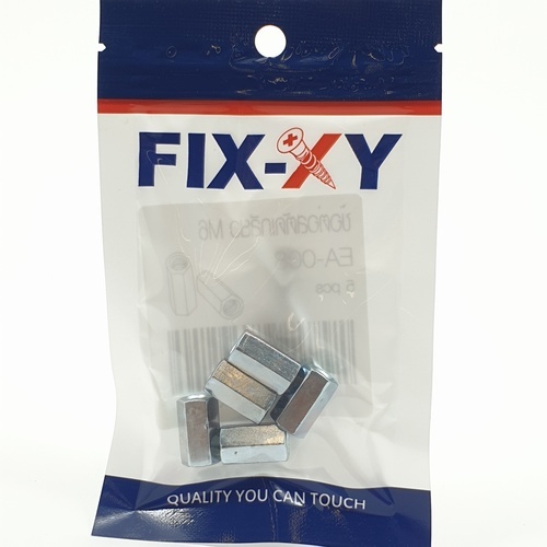 ข้อต่อสตัดเกลียว 1/4 รุ่น EA-001 (5ชิ้น/แพ็ค) FIX-XY