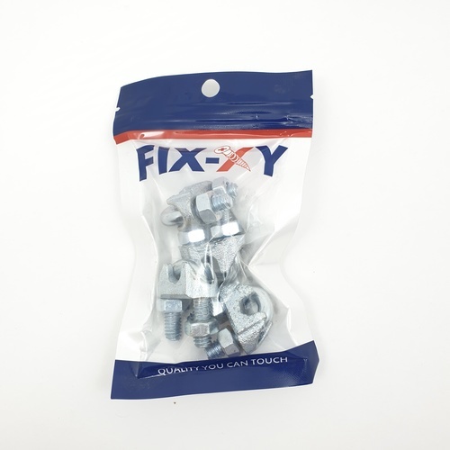 FIX-XY กิ๊บจับลวดสลิง1/4 รุ่น EQ-003-S (4ชิ้น/แพ็ค)