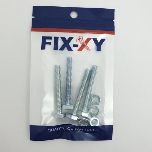 สกรูเกลียวมิล 1/4x2 รุ่น EF-004 (4ชิ้น/แพ็ค) FIX-XY