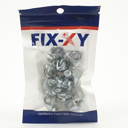 FIX-XY กิ๊บจับลวดสลิง1/8 รุ่น EQ-001-S (10ชิ้น/แพ็ค)