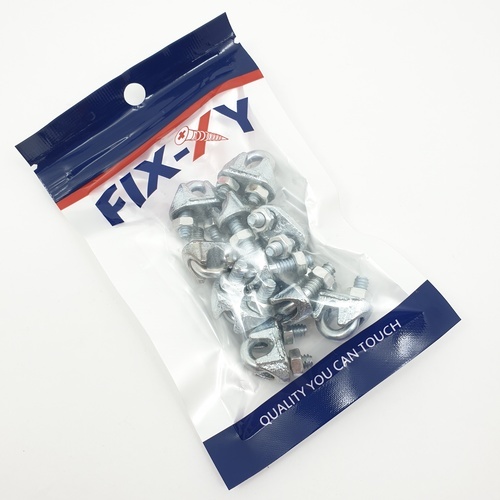 FIX-XY กิ๊บจับลวดสลิง1/8 รุ่น EQ-001-S (10ชิ้น/แพ็ค)