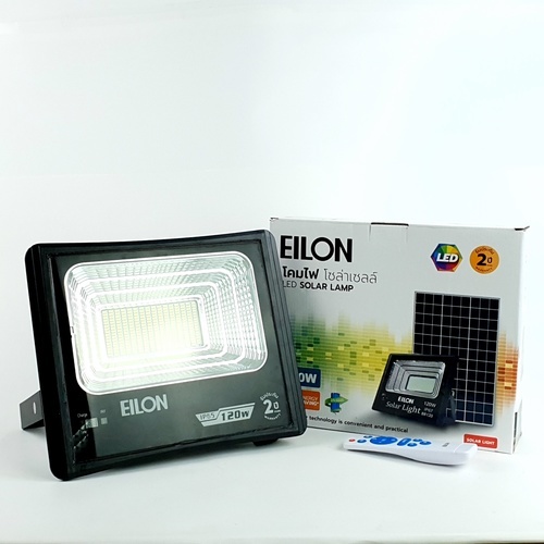 EILON โคมฟลัดไลท์โซลาร์เซลล์ 120W รุ่น HQ-120WTGD-TYN แสงเดย์ไลท์