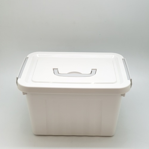 กล่องเก็บของพลาสติกมีฝาปิด  SGY039 ขนาด 19.5x27x16ซม. สีเทา