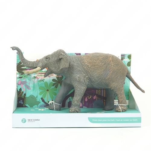 Sanook&Toys ช้างจำลองขนาด 12 นิ้ว ขนาด 10*28*16.5cm  X136  สีเทาอ่อน