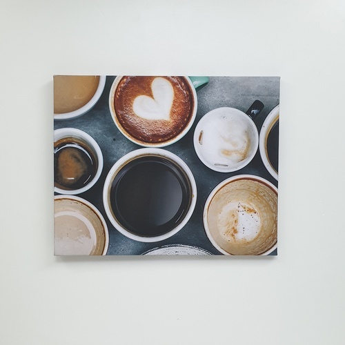 รูปภาพพิมพ์ผ้าใบ Coffee Shop C5040-5 ขนาด 50x40ซม. (ก.xส.) NICE  ( Art coffee)